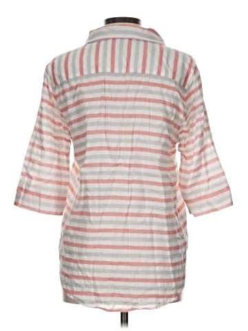 Lilla P 3/4 Sleeve Button-Down Shirt (view 2)