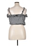 American Eagle Outfitters Checkered-gingham Chevron-herringbone Black Sleeveless Blouse Size XL - photo 2