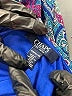 Chaps 100% Polyester Paisley Blue Cocktail Dress Size 16W - photo 6