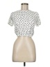 Luna Moon Polka Dots Ivory Short Sleeve Blouse Size M - photo 1
