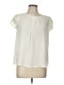Papermoon 100% Polyester Ivory Short Sleeve Blouse Size L (petite) - photo 1