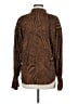 Equipment 100% Rayon Animal Print Brown Long Sleeve Blouse Size M - photo 2