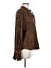 Equipment 100% Rayon Animal Print Brown Long Sleeve Blouse Size M - photo 4