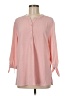 Southern Lady Pink Long Sleeve Henley Size M - photo 1