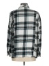 Cato 100% Rayon Plaid Gray Long Sleeve Button-Down Shirt Size M - photo 2