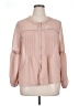 Maurices 100% Polyester Pink Long Sleeve Blouse Size XL - photo 1