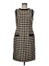Boden 100% Wool Tweed Brown Blue Casual Dress Size 8L - photo 1