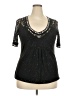 Sheilay Black Short Sleeve Top Size XXL - photo 1