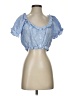 Zara Blue Short Sleeve Blouse Size S - photo 1