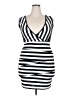 Assorted Brands Stripes White Cocktail Dress Size XXL - photo 1