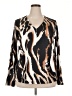 Unbranded Animal Print Gold Long Sleeve Blouse Size XXL - photo 1