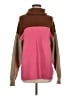 Free People Color Block Pink Turtleneck Sweater Size XS - photo 1