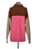 Free People Color Block Pink Turtleneck Sweater Size XS - photo 2