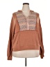 Haptics Brown Long Sleeve Top Size 2X - photo 1
