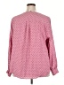 Torrid Polka Dots Pink Long Sleeve Blouse Size 2X Plus (2) - photo 2