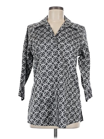 Foxcroft 3/4 Sleeve Button-Down Shirt (view 1)