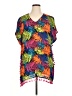 Assorted Brands 100% Polyester Blue Short Sleeve Blouse Size XL - photo 1