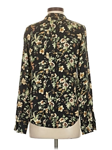Elie Tahari Long Sleeve Silk Top (view 2)