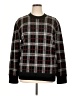 Burberry 100% Merino Wool Plaid Black Wool Pullover Sweater Size XL - photo 1