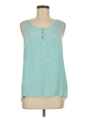 PaperWhite Sleeveless Silk Top (view 1)