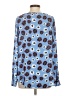 Ann Taylor LOFT 100% Polyester Blue Long Sleeve Blouse Size S - photo 2