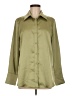 12th Tribe 100% Polyester Solid Green Long Sleeve Blouse Size M - photo 1