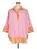 Tuckernuck 100% Polyester Stripes Orange 3/4 Sleeve Blouse Size XXL - photo 1