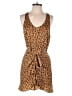 Show Me Your Mumu 100% Polyester Animal Print Brown Romper Size S - photo 1