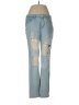 Boohoo Color Block Blue Jeans Size 8 - photo 1