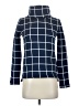 J.Crew Factory Store 100% Polyester Checkered-gingham Blue Turtleneck Sweater Size XXS - photo 1