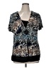 Elementz Blue Short Sleeve Blouse Size 1X - photo 1
