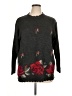 Fitting Image Floral Gray Pullover Sweater Size 14 - 16 - photo 1