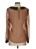 Blu Pepper 100% Polyester Polka Dots Brown Long Sleeve Blouse Size L - photo 2