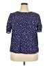Unbranded 100% Polyester Stars Blue Short Sleeve Blouse Size XXL - photo 1