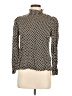 L.K. Bennett 100% Polyester Houndstooth Black Long Sleeve Blouse Size 6 - photo 1