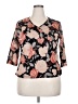 Style&Co Black 3/4 Sleeve Blouse Size 2X - photo 1