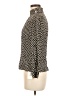 L.K. Bennett 100% Polyester Houndstooth Black Long Sleeve Blouse Size 6 - photo 5
