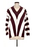 Unbranded 100% Acrylic Chevron-herringbone Burgundy Pullover Sweater Size M - photo 1