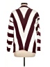Unbranded 100% Acrylic Chevron-herringbone Burgundy Pullover Sweater Size M - photo 2