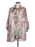 Lena Paisley Silver 3/4 Sleeve Blouse Size M - photo 1