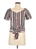 Drew 100% Cotton Gray Short Sleeve Blouse Size M - photo 1