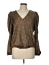 Vince Camuto 100% Polyester Brown Long Sleeve Blouse Size L - photo 1