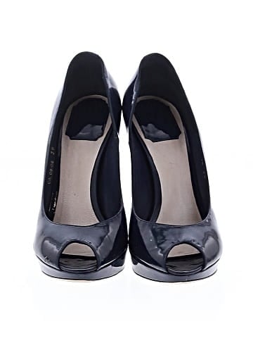 Dior Patent Leather Platform Peep Toe Pumps (view 2)