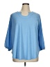 Ruby Rd. 100% Polyester Blue 3/4 Sleeve T-Shirt Size 1X - photo 1