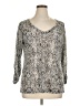 Kenneth Cole New York Silver 3/4 Sleeve Top Size 1X - photo 1