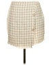 Blu Pepper 100% Polyester Tweed Ivory Casual Skirt Size S - photo 1