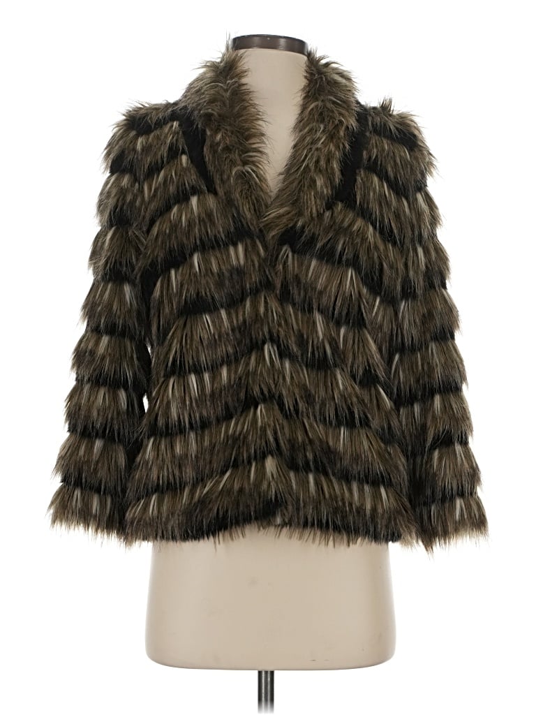 Pre-owned Heartloom Faux Fur Jacket In Brown