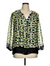 Calvin Klein 100% Polyester Green 3/4 Sleeve Blouse Size XL (estimated) - photo 1