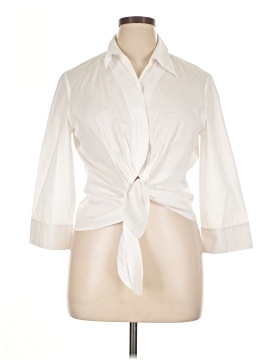 Lafayette 148 New York 3/4 Sleeve Button Down Shirt