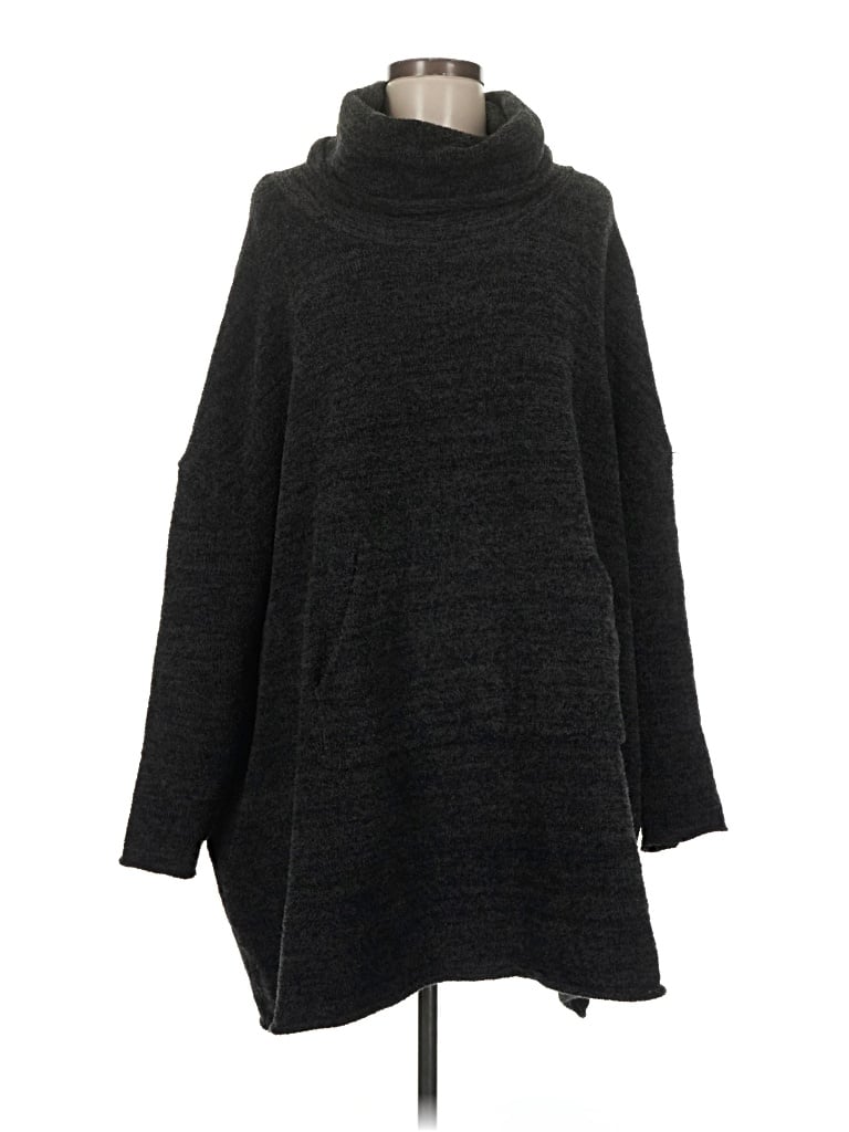 Pre-owned Barefoot Dreams Turtleneck Sweater In Black